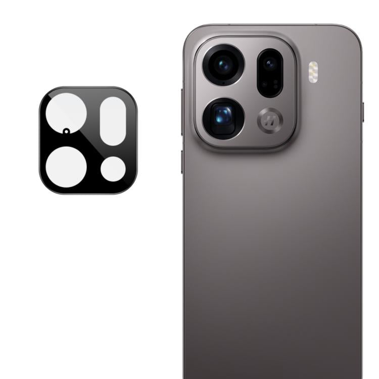 For OPPO Find X9 Pro imak Black Version HD Glass Rear Camera Lens Film, Self-positioning Version