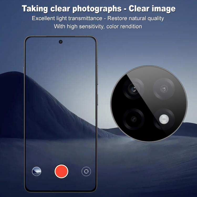 For OnePlus Ace 5 imak Black Version HD Glass Rear Camera Lens Film, Self-positioning Version