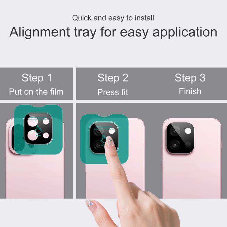 For OnePlus 13T imak Black Version HD Glass Rear Camera Lens Film, Self-positioning Version