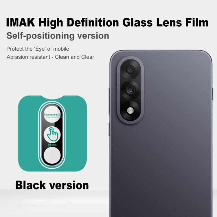 For OnePlus Ace 5 Ultra imak Black Version HD Glass Rear Camera Lens Film, Self-positioning Version