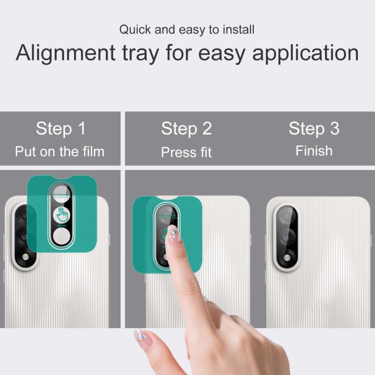 For OnePlus Ace 5 Ultra imak Black Version HD Glass Rear Camera Lens Film, Self-positioning Version
