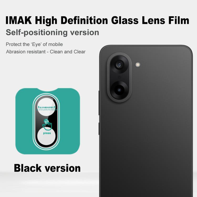 For OnePlus Ace 5 Racing imak Black Version HD Glass Rear Camera Lens Film, Self-positioning Version
