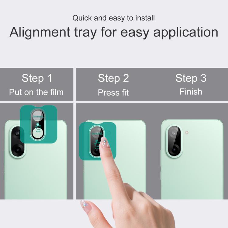 For OnePlus Ace 5 Racing imak Black Version HD Glass Rear Camera Lens Film, Self-positioning Version