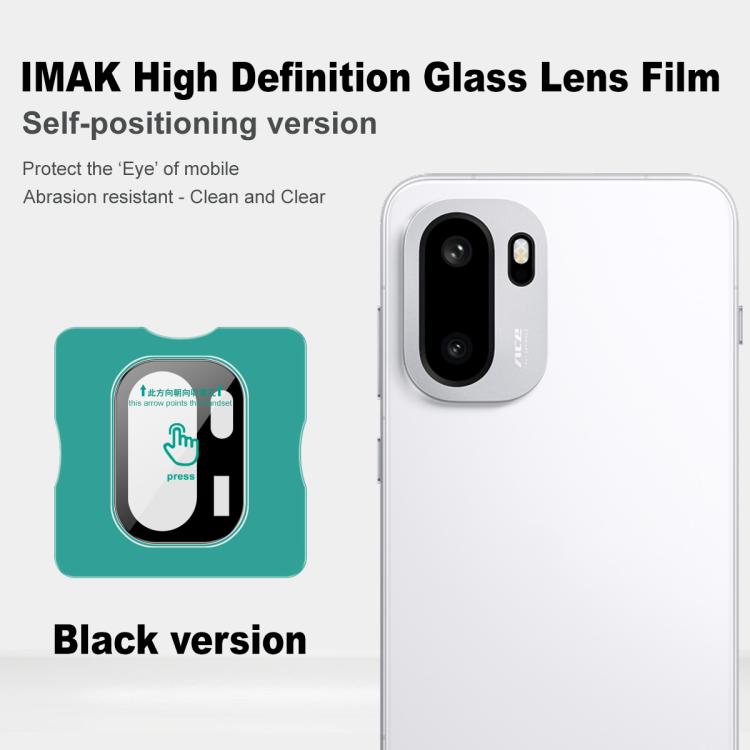 For OnePlus Ace 6 imak Black Version HD Glass Rear Camera Lens Film, Self-positioning Version