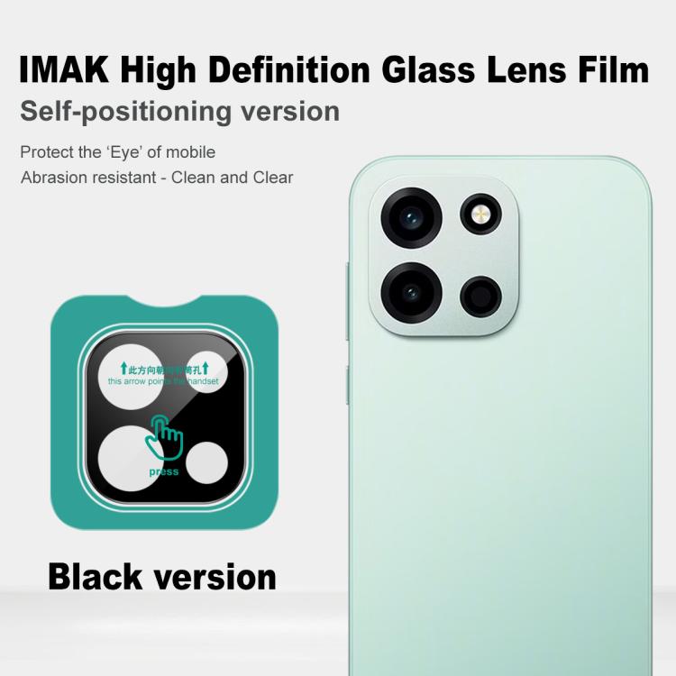 For OnePlusTurbo 6 imak Black Version HD Glass Rear Camera Lens Film, Self-positioning Version