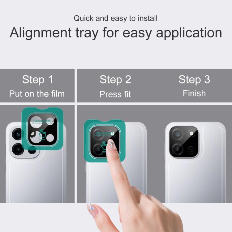 For OnePlusTurbo 6 imak Black Version HD Glass Rear Camera Lens Film, Self-positioning Version