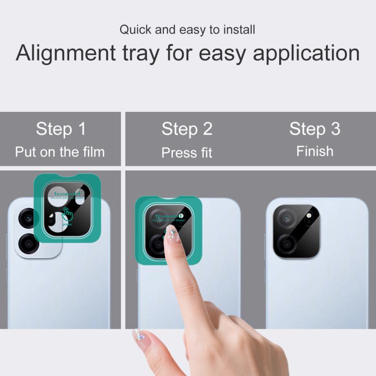 For OnePlusTurbo 6V imak Black Version HD Glass Rear Camera Lens Film, Self-positioning Version