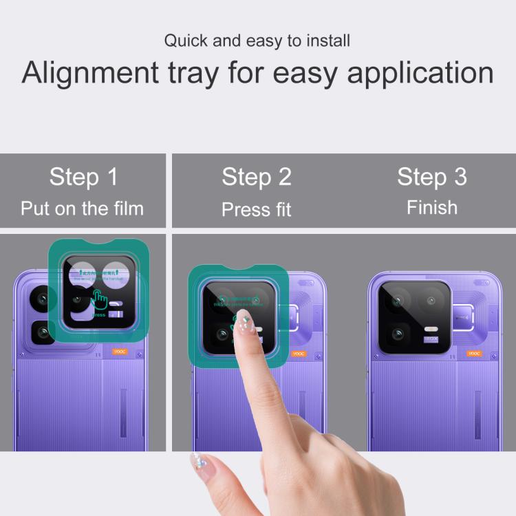 For Realme Neo8 5G imak Black Version HD Glass Rear Camera Lens Film, Self-positioning Version