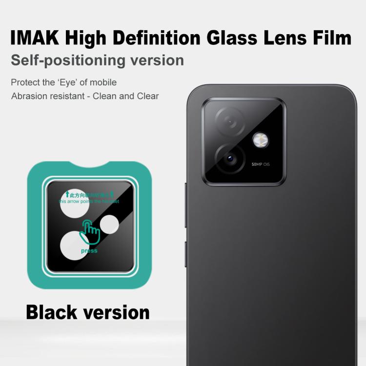 For Honor X60 GT 5G imak Black Version HD Glass Rear Camera Lens Film, Self-positioning Version