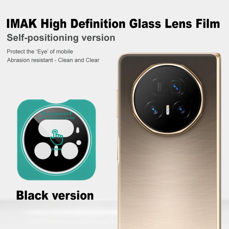 For Honor Magic V5 imak Black Version HD Glass Rear Camera Lens Film, Self-positioning Version