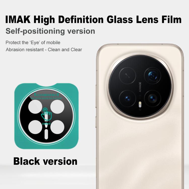 For Honor Magic8 Pro imak Black Version HD Glass Rear Camera Lens Film, Self-positioning Version
