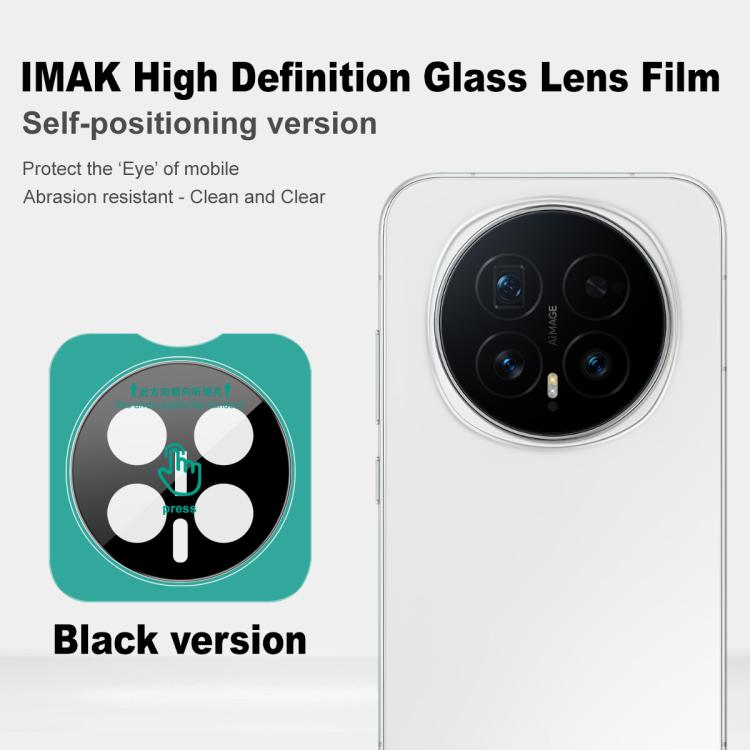 For Honor Magic8 imak Black Version HD Glass Rear Camera Lens Film, Self-positioning Version