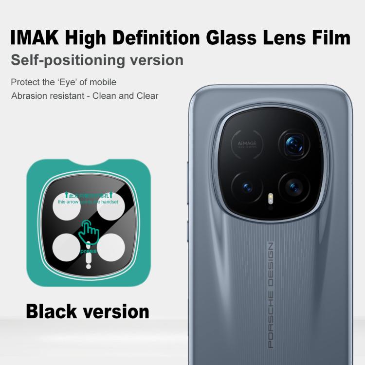 For Honor Magic8 RSR Porsche Design imak Black Version HD Glass Rear Camera Lens Film, Self-positioning Version