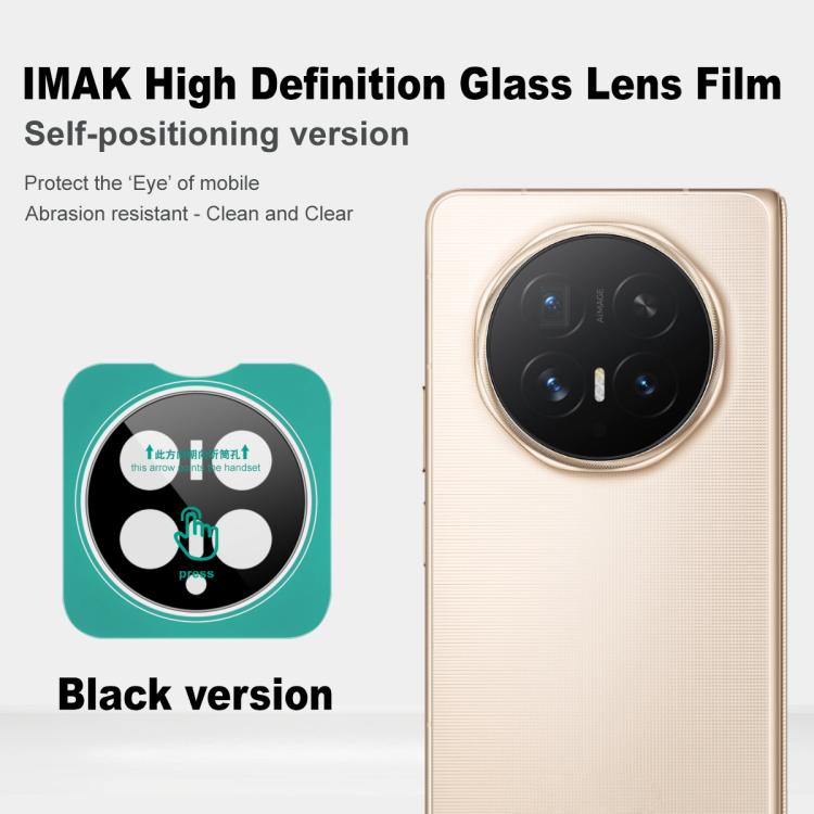 For Honor Magic V6 imak Black Version HD Glass Rear Camera Lens Film, Self-positioning Version