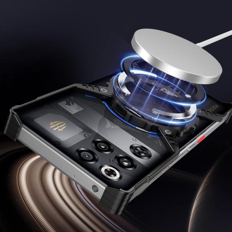 For ZTE nubia Red Magic 11 Pro / 11 Pro+ Mechanical Gear MagSafe Holder Borderless Metal Phone Case
