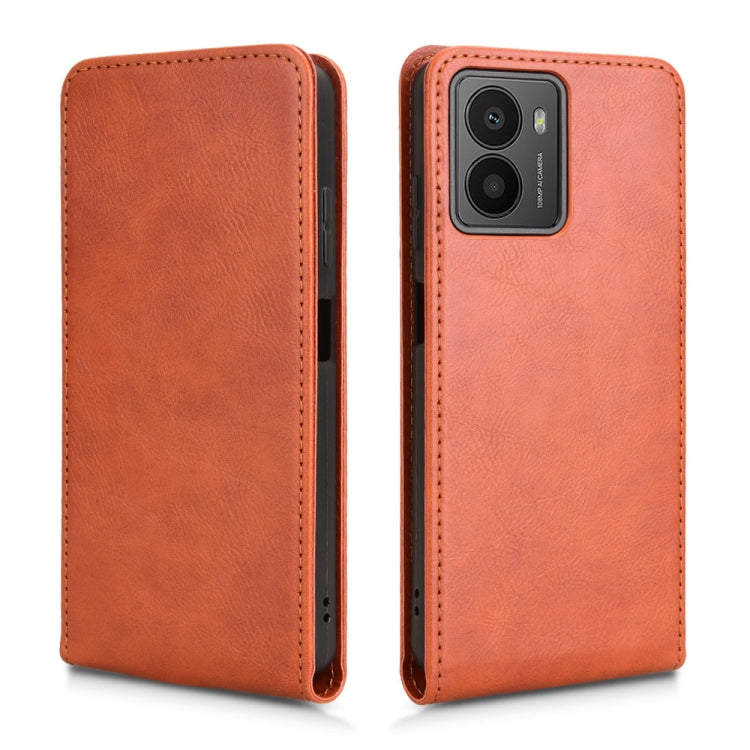For HMD Fusion 5G Magnetic Vertical Flip Leather Phone Case