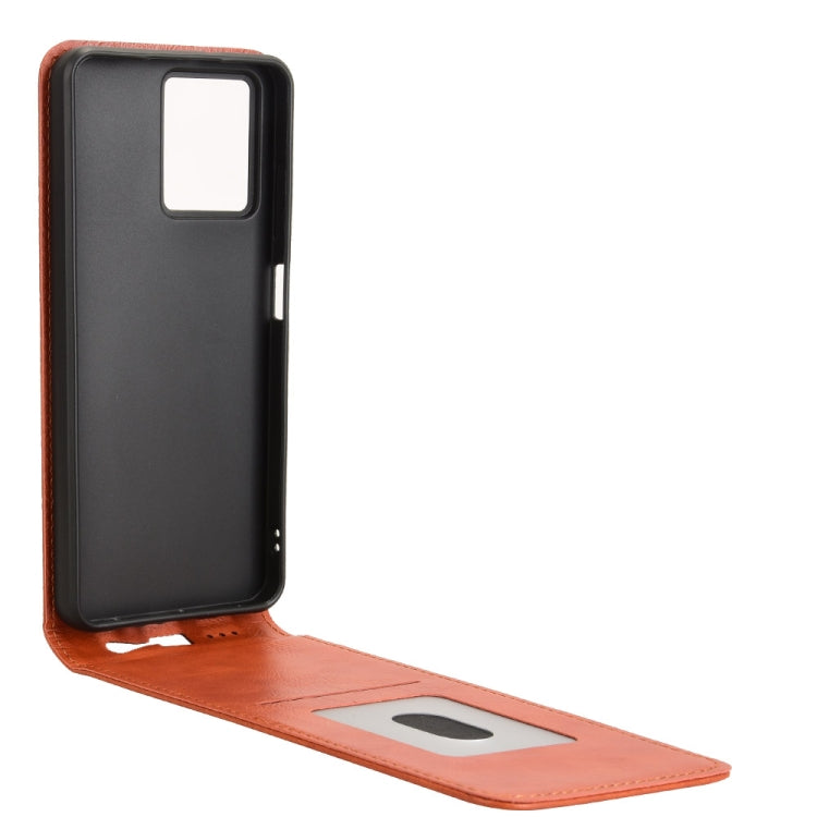 For HMD Fusion 5G Magnetic Vertical Flip Leather Phone Case