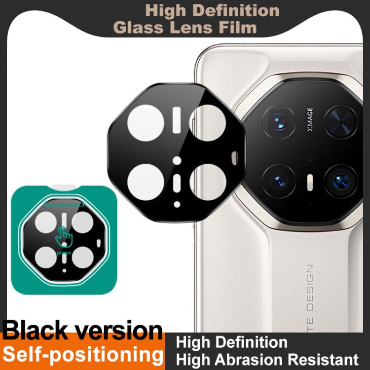 For Huawei Mate 70 RS Ultimate imak Black Version HD Glass Rear Camera Lens Film, Self-positioning Version