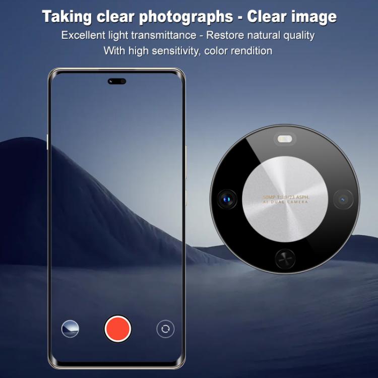 For Huawei Enjoy 70X imak Black Version HD Glass Rear Camera Lens Film, Self-positioning Version