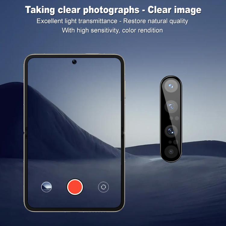 For Huawei Pura X imak Black Version HD Glass Rear Camera Lens Film, Self-positioning Version