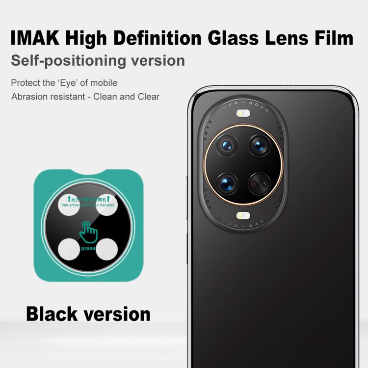 For Huawei nova 14 Ultra imak Black Version HD Glass Rear Camera Lens Film, Self-positioning Version