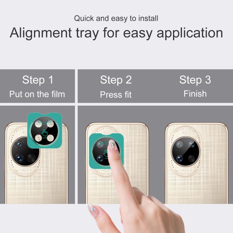 For Huawei nova 14 Ultra imak Black Version HD Glass Rear Camera Lens Film, Self-positioning Version