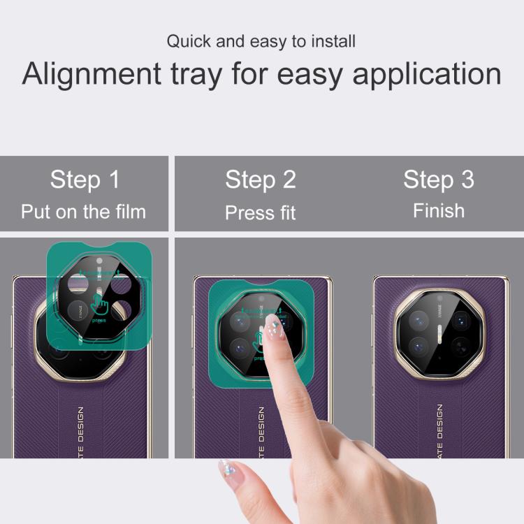 For Huawei Mate XTs Ultimate imak Black Version HD Glass Rear Camera Lens Film, Self-positioning Version