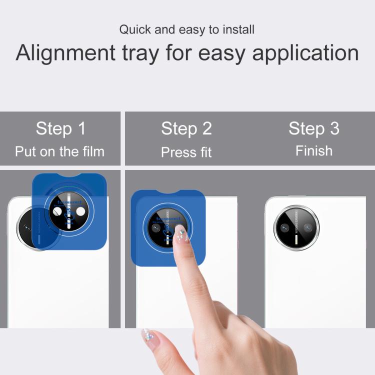 For Huawei MatePad Mini 2025 imak Black Version HD Glass Rear Camera Lens Film, Self-positioning Version