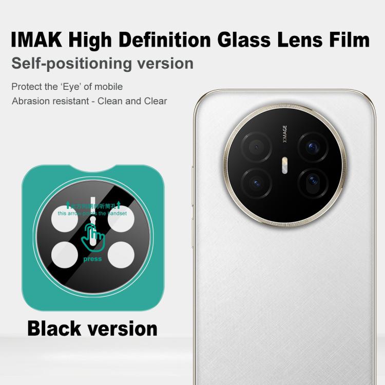 For Huawei Mate 70 Air 5G imak Black Version HD Glass Rear Camera Lens Film, Self-positioning Version