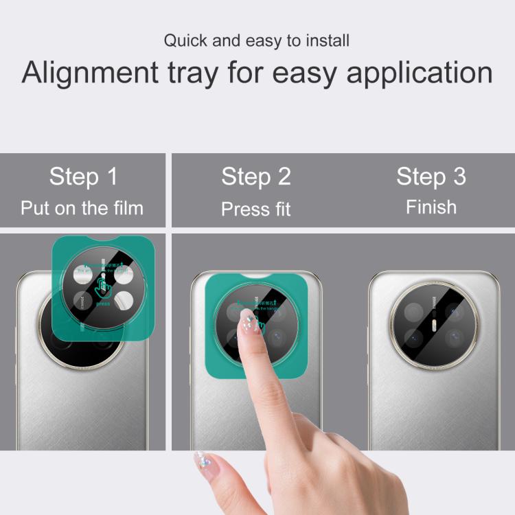 For Huawei Mate 70 Air 5G imak Black Version HD Glass Rear Camera Lens Film, Self-positioning Version