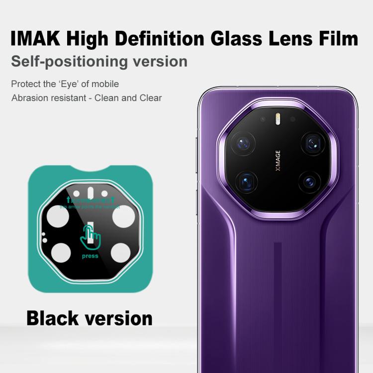 For Huawei Mate 80 RS Ultimate imak Black Version HD Glass Rear Camera Lens Film, Self-positioning Version