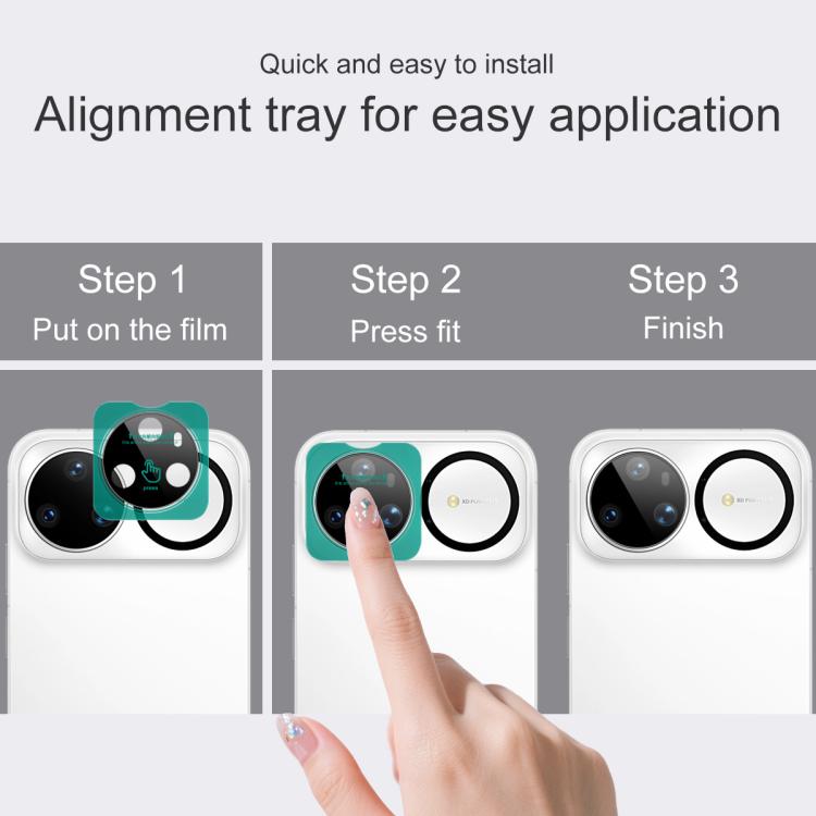 For Huawei nova 15 Ultra imak Black Version HD Glass Rear Camera Lens Film, Self-positioning Version