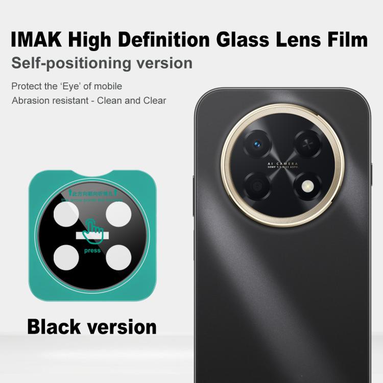 For Huawei Enjoy 90 Pro Max 5G imak Black Version HD Glass Rear Camera Lens Film, Self-positioning Version