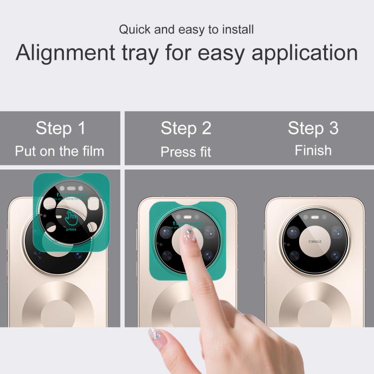 For Huawei Mate 80 Pro Max Wind imak Black Version HD Glass Rear Camera Lens Film, Self-positioning Version