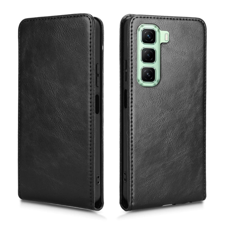For Infinix Hot 50 4G Magnetic Vertical Flip Leather Phone Case
