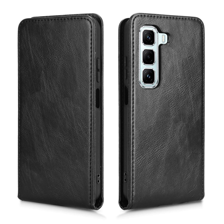 For Infinix Hot 50 5G Magnetic Vertical Flip Leather Phone Case