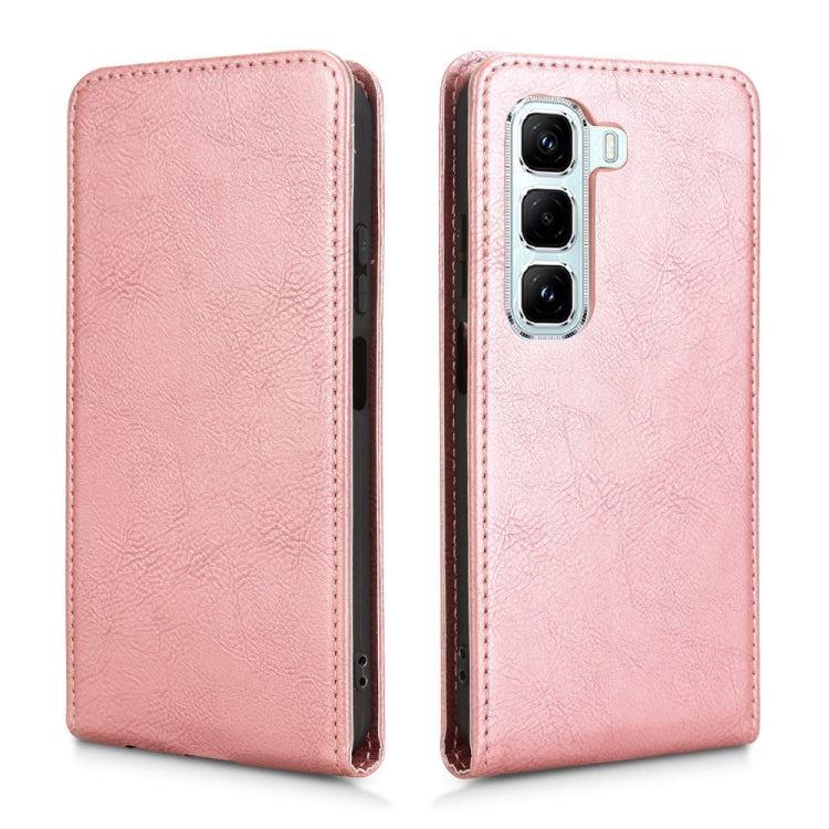 For Infinix Hot 50 5G Magnetic Vertical Flip Leather Phone Case