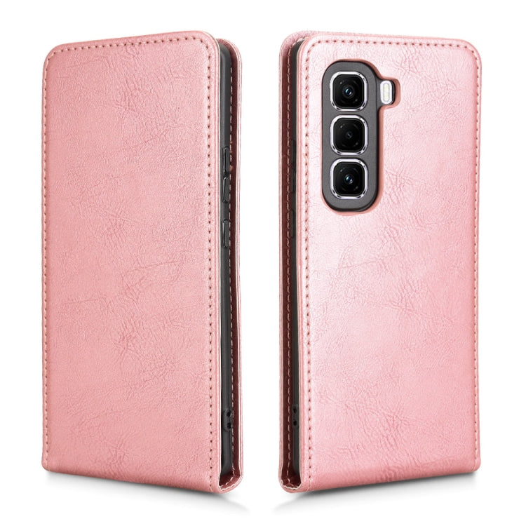 For Infinix Hot 50 Pro+ 4G Magnetic Vertical Flip Leather Phone Case