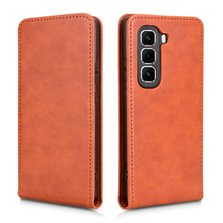 For Infinix Hot 50 Pro+ 4G Magnetic Vertical Flip Leather Phone Case