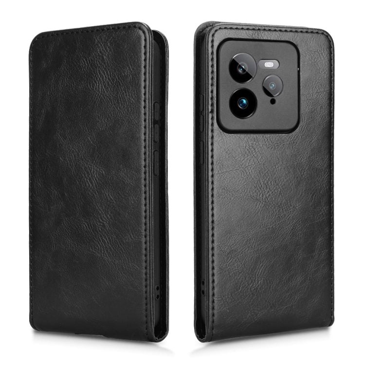 For Realme GT 7 Pro 5G Magnetic Vertical Flip Leather Phone Case