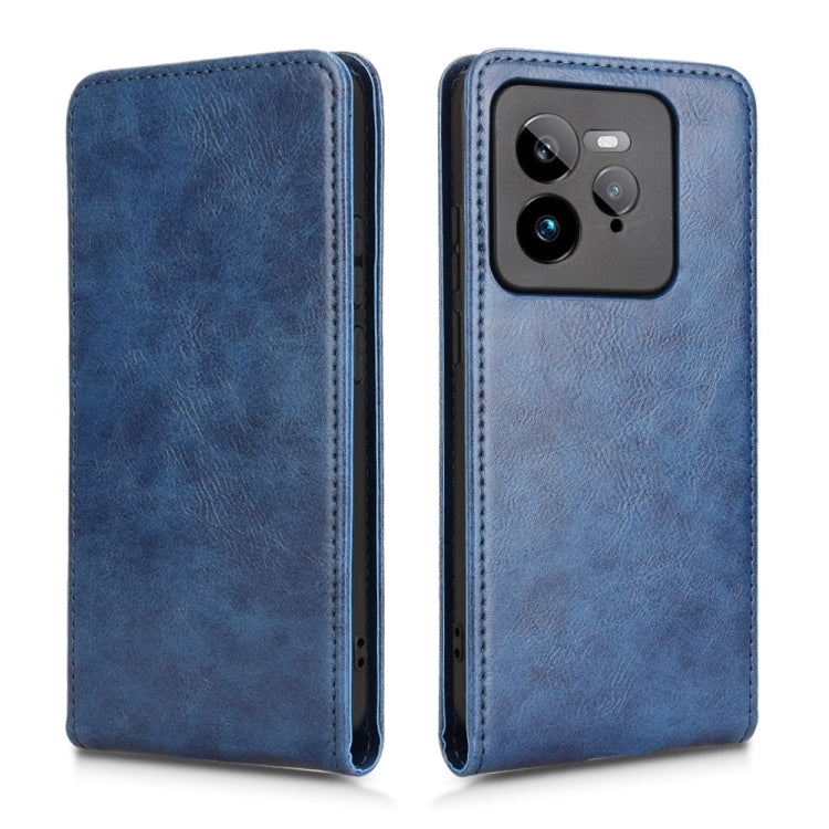 For Realme GT 7 Pro 5G Magnetic Vertical Flip Leather Phone Case