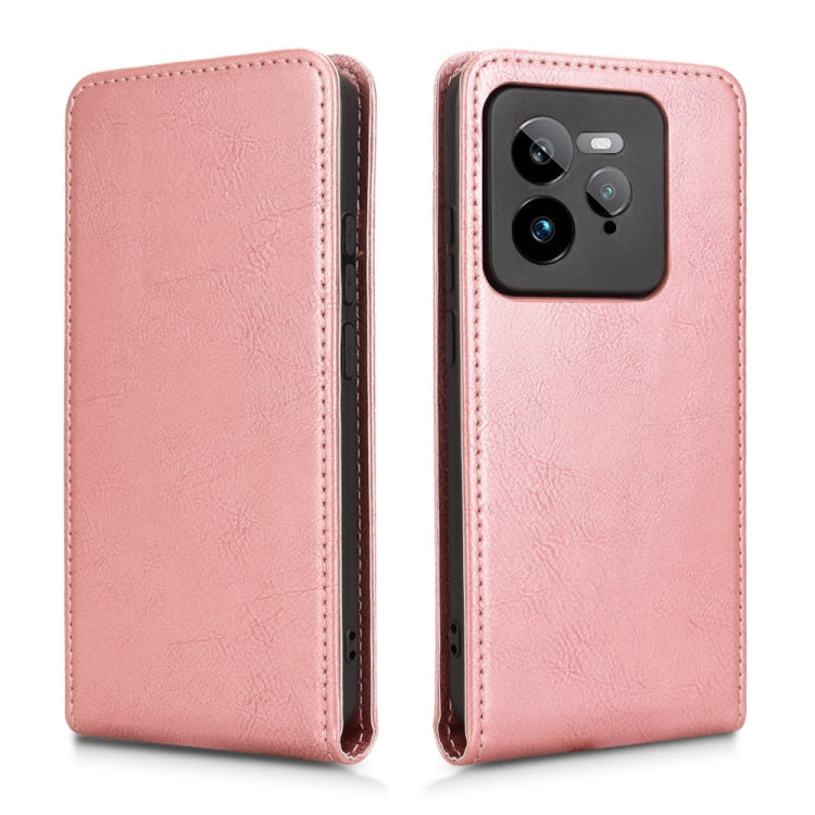 For Realme GT 7 Pro 5G Magnetic Vertical Flip Leather Phone Case