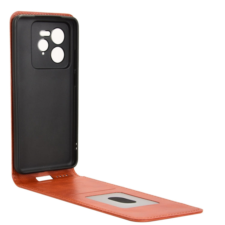 For Realme GT 7 Pro 5G Magnetic Vertical Flip Leather Phone Case