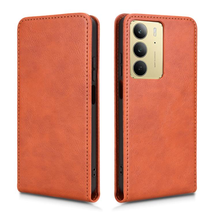 For Realme C75 4G Magnetic Vertical Flip Leather Phone Case