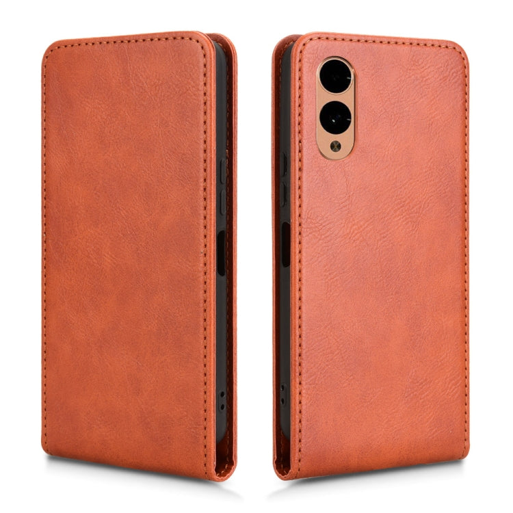 For Fujitsu Arrows F-52E We2 Magnetic Vertical Flip Leather Phone Case
