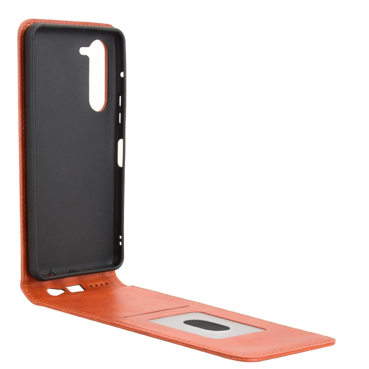 For Fujitsu Arrows F-51E We2 Plus Magnetic Vertical Flip Leather Phone Case