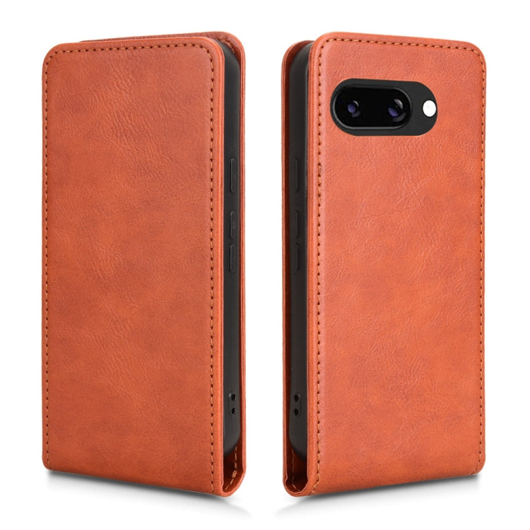 For Google Pixel 9a Magnetic Vertical Flip Leather Phone Case