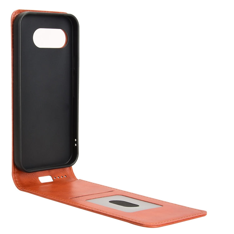 For Google Pixel 9a Magnetic Vertical Flip Leather Phone Case