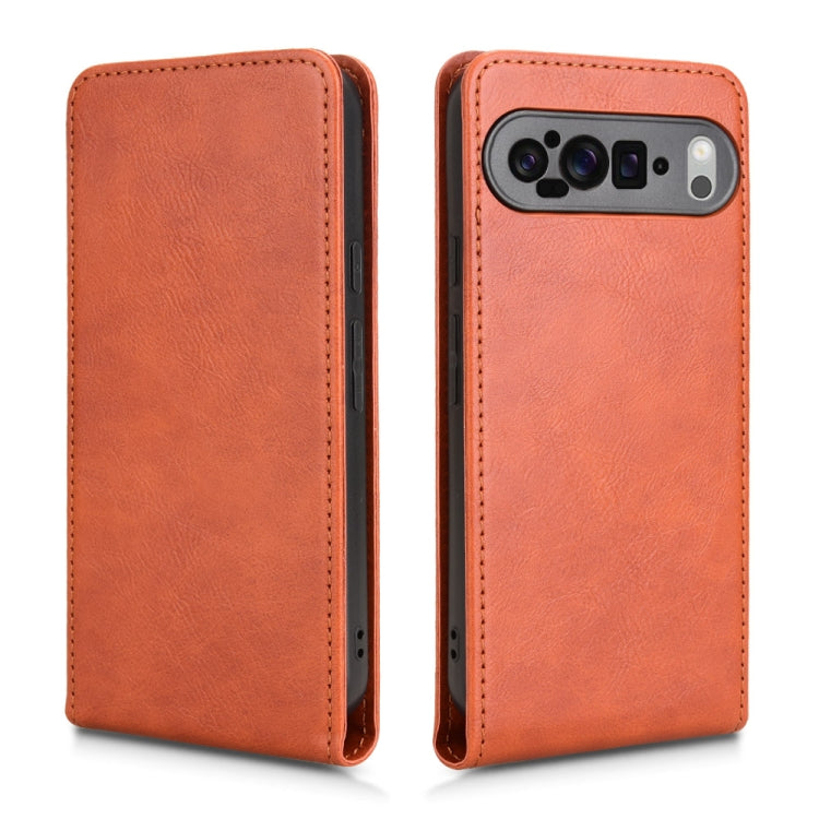 For Google Pixel 9 Pro XL Magnetic Vertical Flip Leather Phone Case
