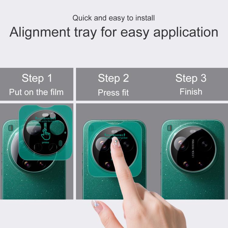 For Xiaomi 17 Ultra imak Black Version HD Glass Rear Camera Lens Film, Self-positioning Version